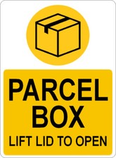 PARCEL BOX LIFT LID TO OPEN ~