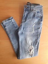 Sonneti Boys 10-12 Years Years Blue Stone Wash Stretch Distressed Skinny Jeans