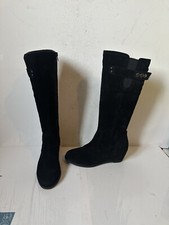 Monkey Shu Black Leather Boots Size UK 5 EU 38