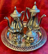 Vintage (1960s):   Silver-Plated Tea Service (Art Nouveau Retro)