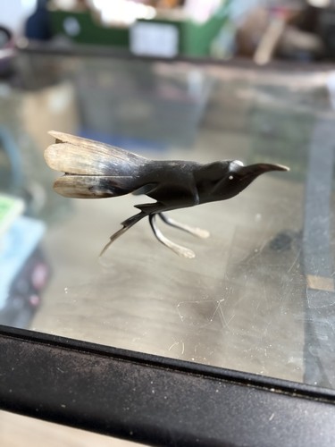 Vintage sculpture bird - a,