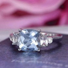 Cushion Cut Blue Diamond