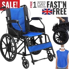 NEW Folding Lightweight Self Propelled Wheelchair Transit Footrest Armrest Brake