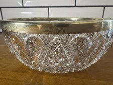 Vintage Cut Glass Fruit Bowl