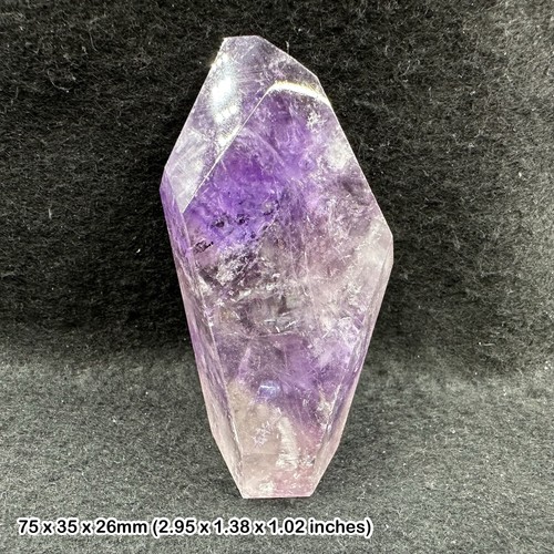 Faceted amethyst crystal - faceted,