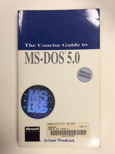 Concise guide dos - guide, ms-dos-joanne