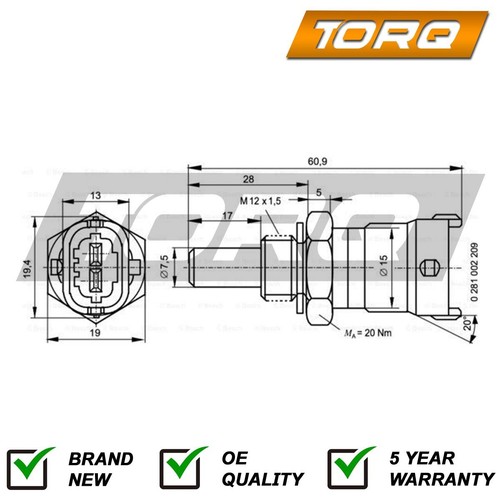 Coolant temperature sensor - temperature,
