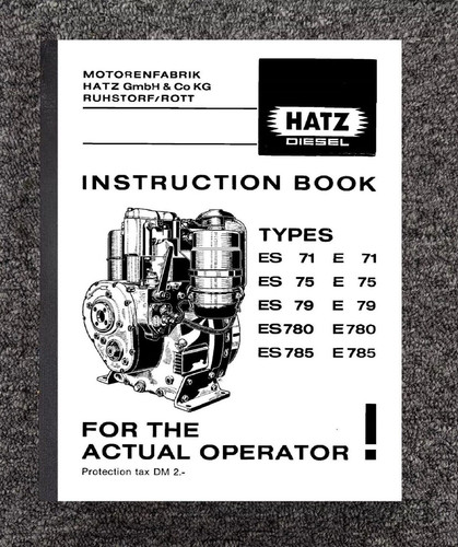 Engine operator instructio - operator,