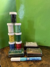 Embossing Powder And Stamp Ink Bundle