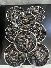 Magic City Small Plate Set • 1960s Portmeirion Pottery • 17cm Diameter 8 Plates