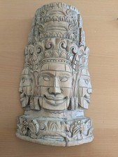 Hand Carved Wooden Proum Face