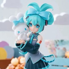 17CM Anime Hatsune Miku X Cinnamoroll Figure Anime Peripheral Collectible Models
