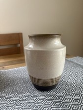 Denby Stoneware Vase Beige