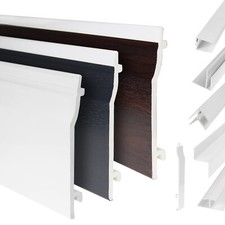 uPVC Shiplap Cladding Board 150mm Plastic Edge & Starter Trims Butt Joints PVC