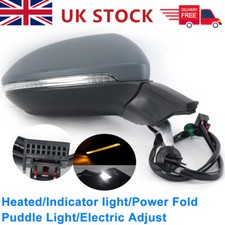 Right Door Wing Mirror Electric Power Folding Heated For VW Golf MK7 2012-2020