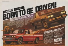 1983 Datsun Li'l Hustler & King Cab GL 2+2 Pickup -"Born"- 2 Page Print Ad Photo