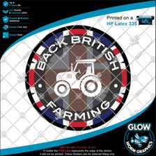 Back British Farming Tractor Agri UK Car Van Bumper Window Sticker Vinyl Decal