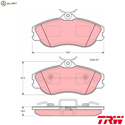 Brake pad set disc - pad,