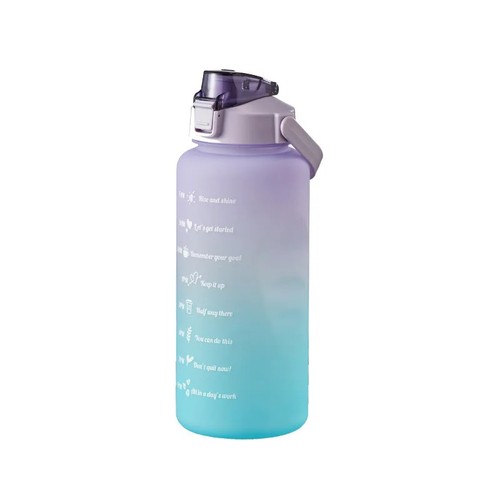 Litre water bottle with time - water,