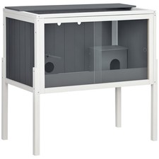 Pawhut wooden hamster - wooden, cage