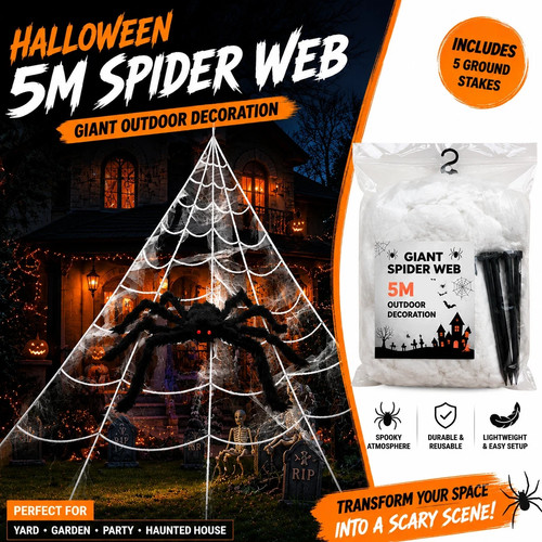 Halloween spider web large - halloween,