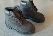 Timberland 12807 Toddler Kids Black Leather 6 Inch Classic Boots Size UK 6 EU 23
