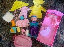 Emmi Doll 20cm Clothes Bundle, Play-set,  Cot, Food And Toys, Excellent Con