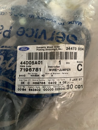 Ford fiesta escort - , wiring