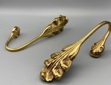 2X Louis XVI Style -Solid Brass Curtain Tie Back Wall Mount Curtain Hold Back