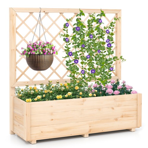 Wooden elevated planter - elevated, box