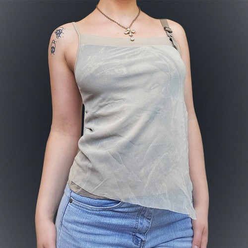 Cop copine beige mesh layered - copine,