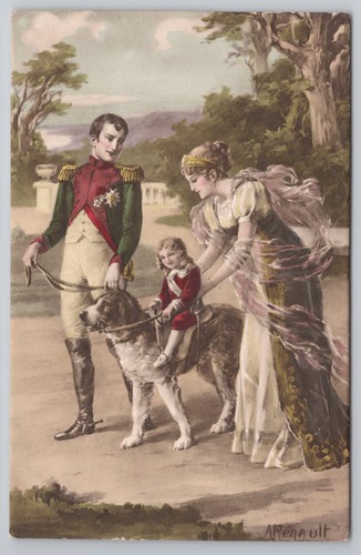 Napoleon son riding dog - &,
