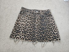 ZARA Leopard Print Raw Hem