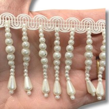 1 Yard of Bead Crystal Fringe