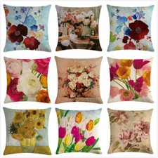 18" Vintage Flowers Sofa Seat