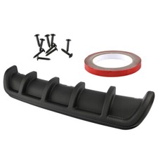 Universal Car Rear Bumper Body Kit Spoiler Diffuser Trim 6 Fin Carbon Fiber Look