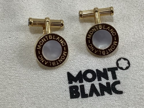 Montblanc men cufflinks gold - montblanc,