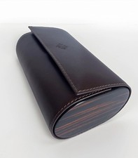 *EXCLUSIVE* PATEK PHILIPPE Double Watch Travel Case For 2 Watches - Wooden Sides