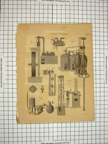 Old antique print c1800 - antique,