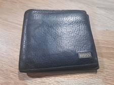 RARE Vintage Hugo Boss Gentlemans Black Genuine Leather Bifold Wallet 50390402
