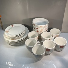 Linda Barker Four Spots Dinner Set Churchill Microwave and Dishwasher Safe