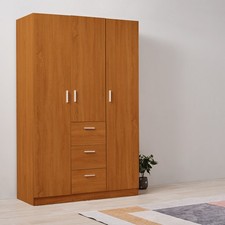 3 Door 3 Drawer Wardrobe with