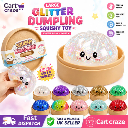 Large glitter dumpling - large, squishy
