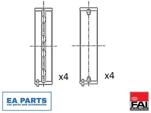 Crankshaft bearings for audi - for,