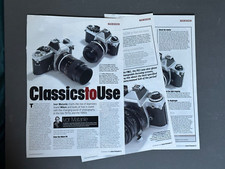 Nikon 70's -80's  Cameras, Vintage Magazine Article, 5 Sides A4 Sheet, 2006
