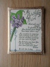 Vintage Greeting Card House Ltd "My Birthday Wish" Stand Up Card