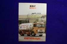 ERF M16 RIGID TRUCK LORRY CHASSIS BROCHURE SPECIFICATION ROBERTS FUELS 1984