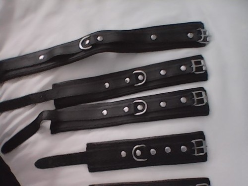 Set leather bondage - of,