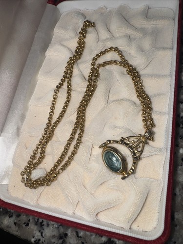 Gold tone vintage fob - vintage, pendant