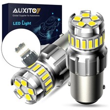 2PC BA15S 1156 P21W LED 7506 Reverse Backup Lamps White 6500K Bulb Light AUXITO